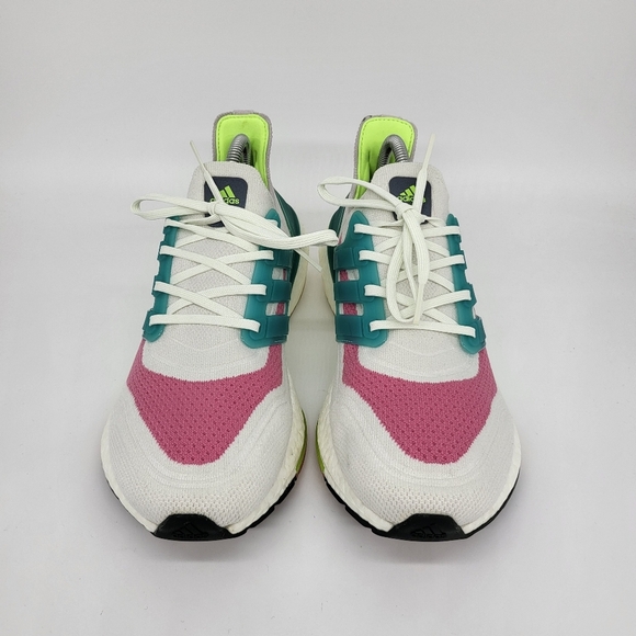 adidas Ultra Boost 21 White Tint Rose Women's Running Shoes Size 11 - Picture 2 of 8